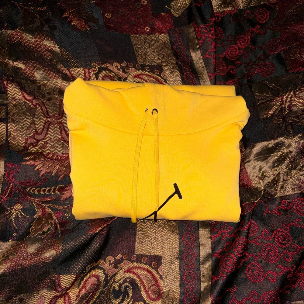 Polo Ralph Lauren Double-Knit Big Pony Felt Embroidered Yellow Pullover Hoodie - Picture 6 of 6